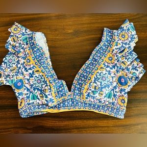 Two piece swimsuit for Women V neck Tummy control Top with Bottom XL (Brand New)